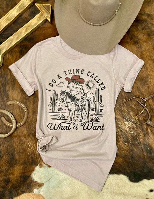 I Do What I Want Western Tee - Adult