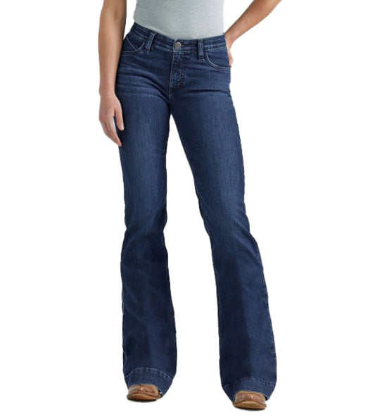 Women’s Dark Wash Willow Wrangler Trouser Jeans