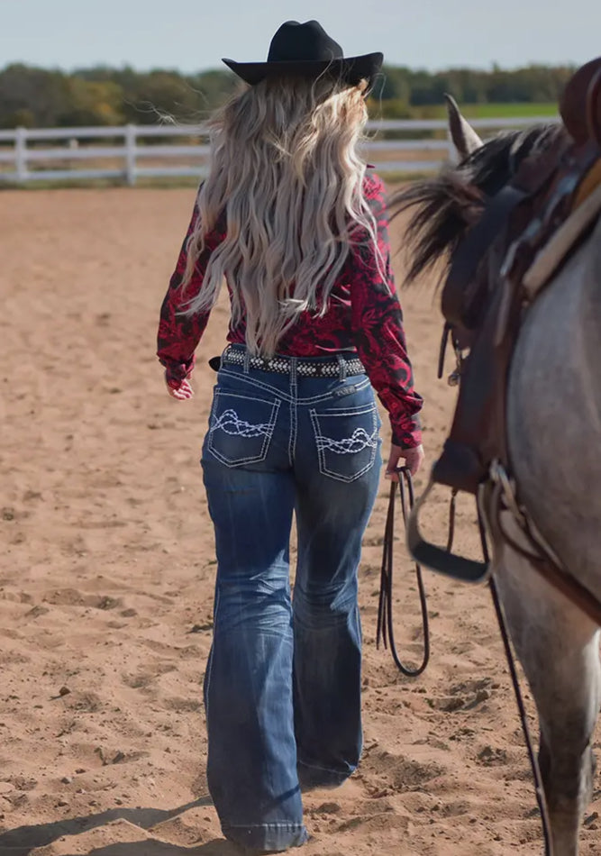 Cowgirl Tuff Bronco Wide Leg Jeans