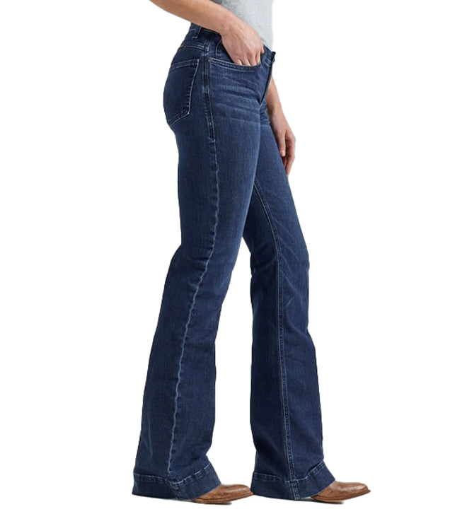 Women’s Dark Wash Willow Wrangler Trouser Jeans