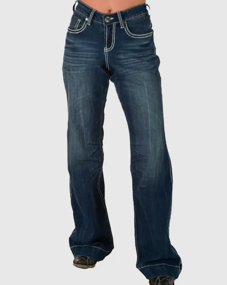Cowgirl Tuff Bronco Wide Leg Jeans