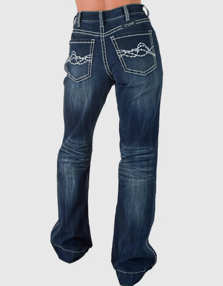 Cowgirl Tuff Bronco Wide Leg Jeans