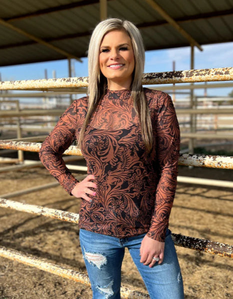 Tooled Up Long Sleeve Mesh Top