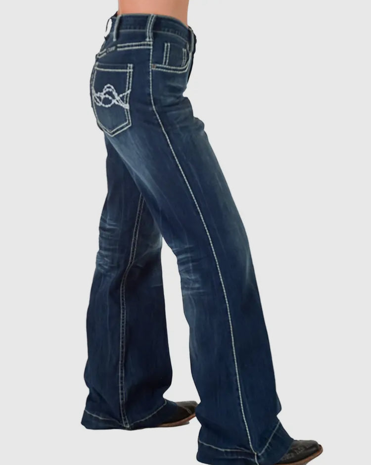 Cowgirl Tuff Bronco Wide Leg Jeans