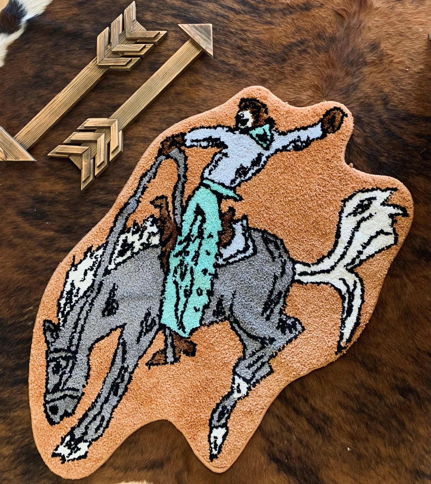 Bronc Buster Western Rug