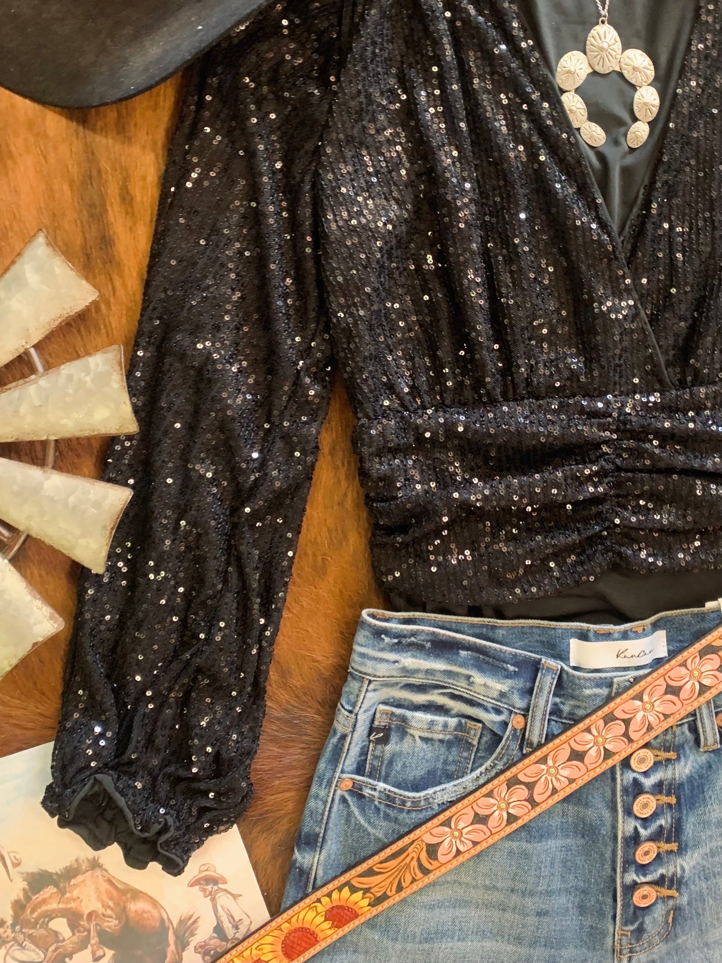 All Gussied Up Sequin Bodysuit