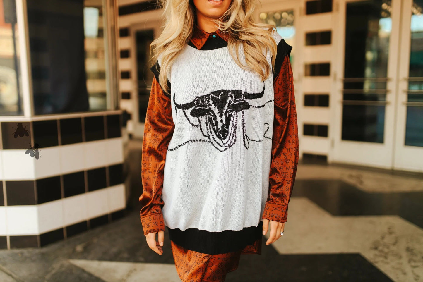 Lasso The Longhorn Western Sweater