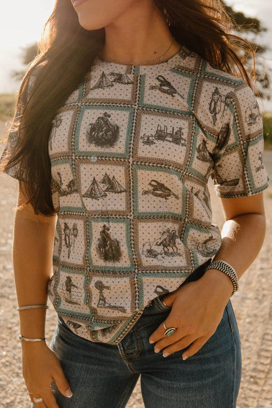 Western World Crewneck Top