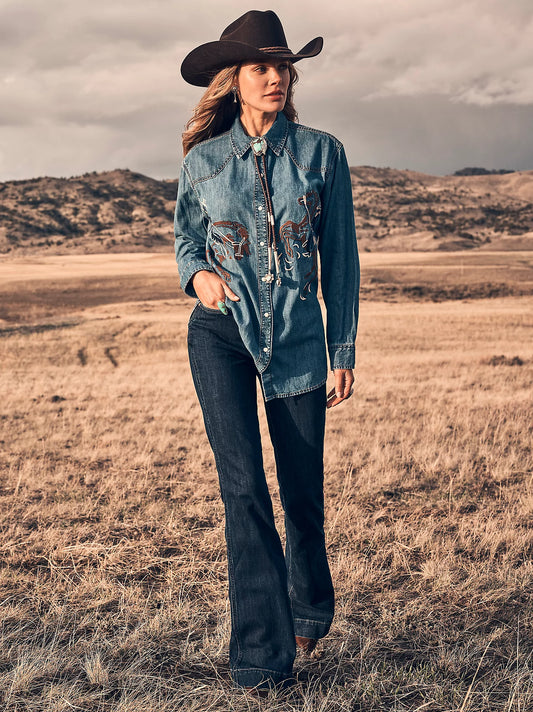 Wrangler Retro Bailey High Rise Trouser Jeans (Vanessa)