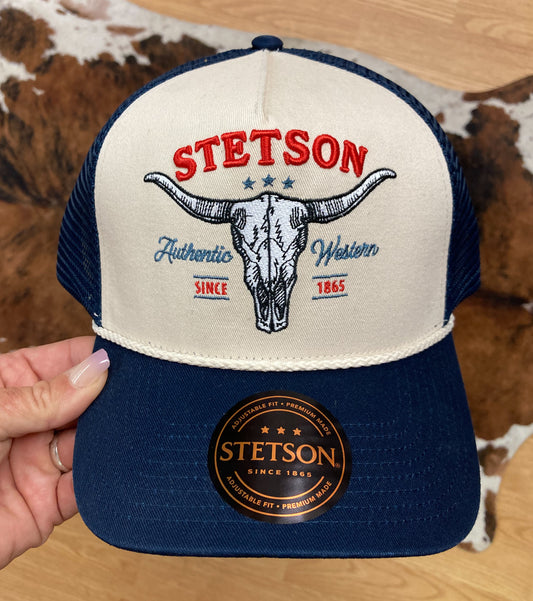 Stetson Embroidered Trucker Hat - Navy