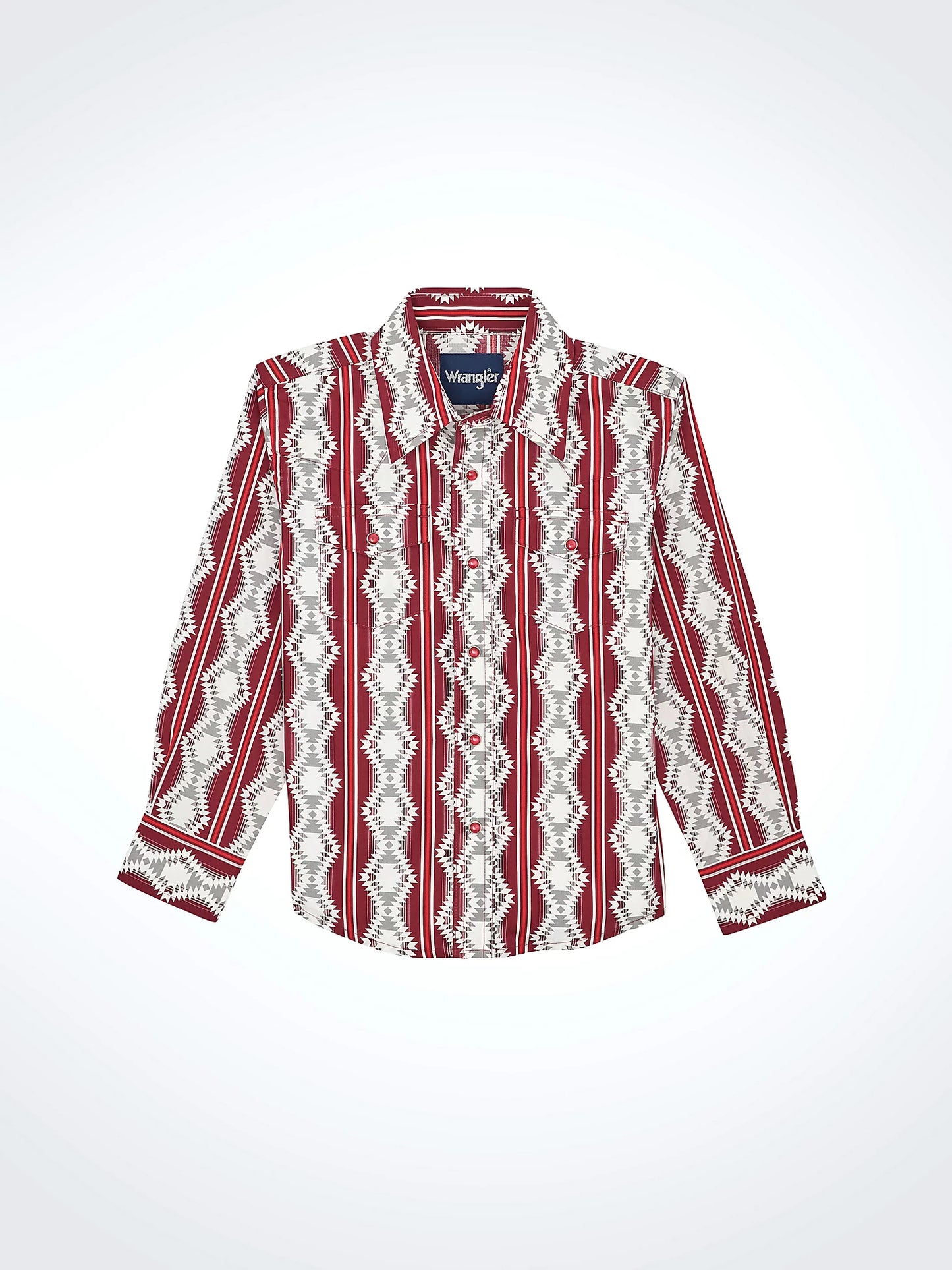 Wrangler Boys Longsleeve Checotah Pearlsnap-Red