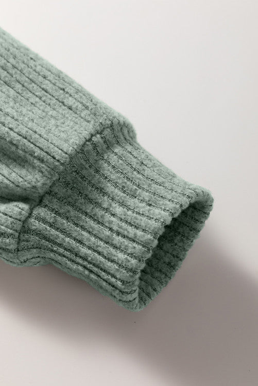 Sage Ribbed Henley Top